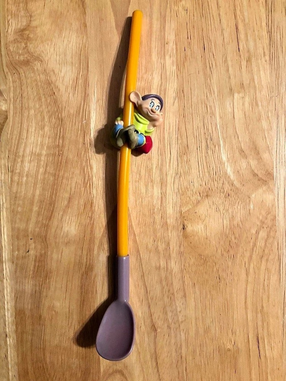 Disney Kids Spoon/Straw Accessory in Yellow & Purple